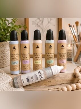 Firefly Acrylic Paint Bundle 6pc Pastel Craft Paint Set Mixed Colors